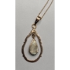 Image 5 : 14K Gold Pendant With Jade On 14K Gold Cable Chain 20" Necklace - Weight: 1.7g