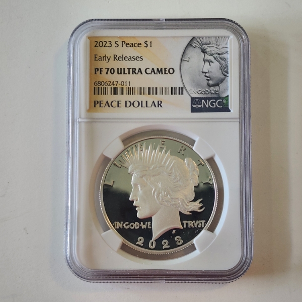 2023-S Silver Peace Dollar NGC Early Releases PF 70 ULTRA CAMEO