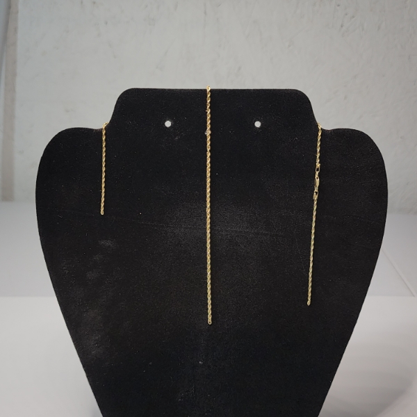 14K Yellow Gold Twist Chain Broken Pieces - TW: 3.8g