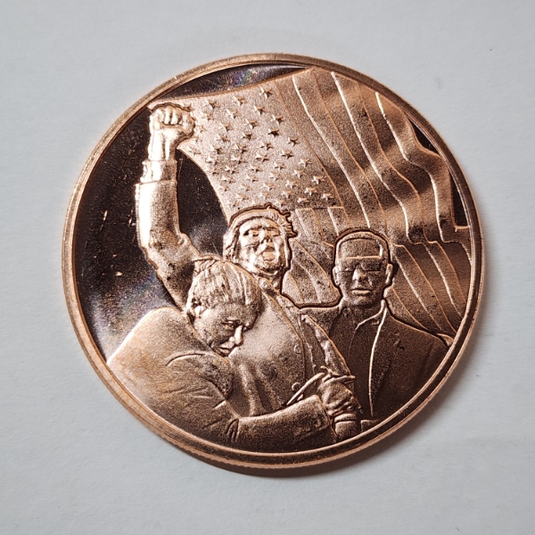Trump Assassination Attempt 1 AVDP oz .999 Fine Copper Round