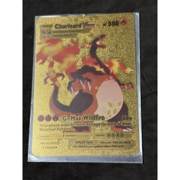 Charizard Vmax Gold Rare Pokémon Trading Card - 143/293