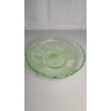 Image 1 : 1930's Anchor Hocking Mayfair/Open Rose Green Uranium Glass Depression Glass Low Bowl