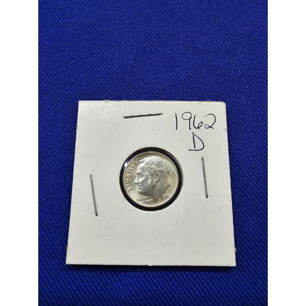 1962- D Roosevelt Silver Dime