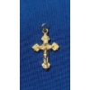 Image 1 : 14K Gold Crucifix Necklace Pendant - Total Weight: 1.0g