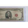 Image 4 : United States Series 1963 $5 Red Seal Bank Note With Granahan And Dillon Signatures