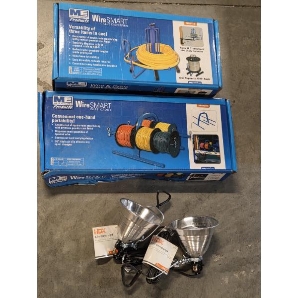 New! WireSmart Caddy & Cable Dispenser & Two New 5.5'' Clamp Lights 