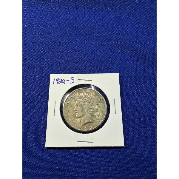 1922- S Silver Peace Dollar