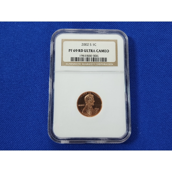 NGC PF 69 RD Ultra Cameo 2002-S Lincoln Memorial Cent