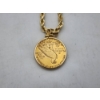 Image 3 : 14K Gold 24in Chain with Authentic 1912 $2.50 Indian Head Quarter Eagle Pendant TW: 36.1g