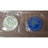 Image 12 : (4) Eisenhower Uncirc Silver Dollars, 1974 Bicentennial Comm Medal & 1974 First Day Cover Medal