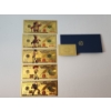 Image 1 : x5 Assorted Toy Story $100 99999999 24K Gold Foil Banknotes Set w/ CoA