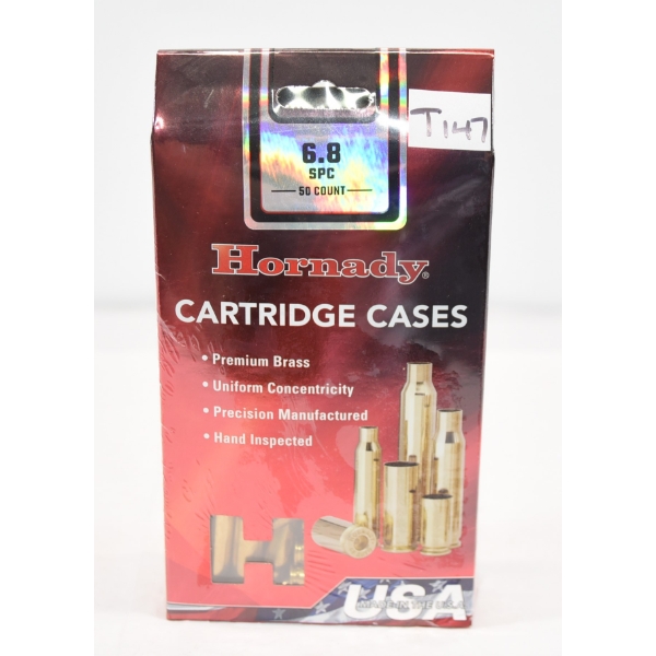 50 Pieces #8629 Hornady 6.8 SPC Unprimed Brass