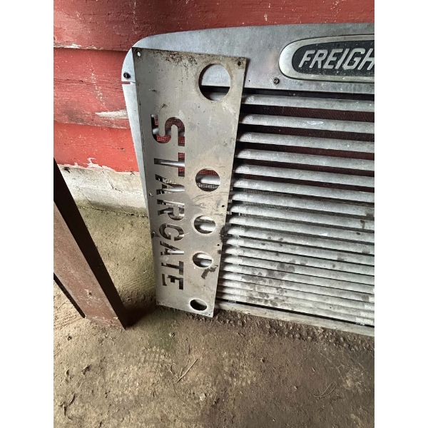Freightliner Semi Truck Grille with Emblem & Custom "STARGATE" Cut-Out Panel