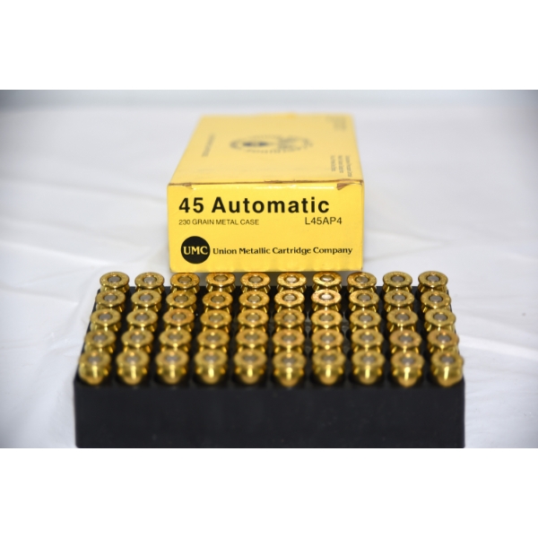 50 Rounds UMC .45 ACP 230 Grain FMJ Ammunition