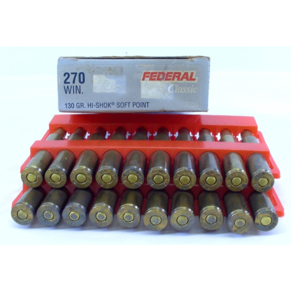 20 Rounds Federal Classic 270 Win 130gr. SP Ammunition