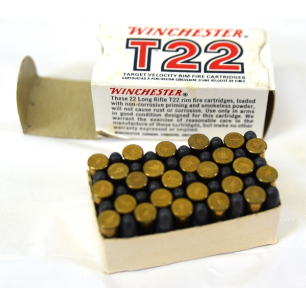 50 Rounds Winchester T22 Target Velocity Rim Fire Ammunition 