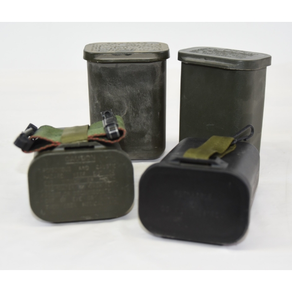 4 US Army Small Plastic Storage Boxes