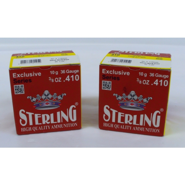 50 Rounds Sterling .410 Gauge 2 1/2" #9 Shot Ammunition