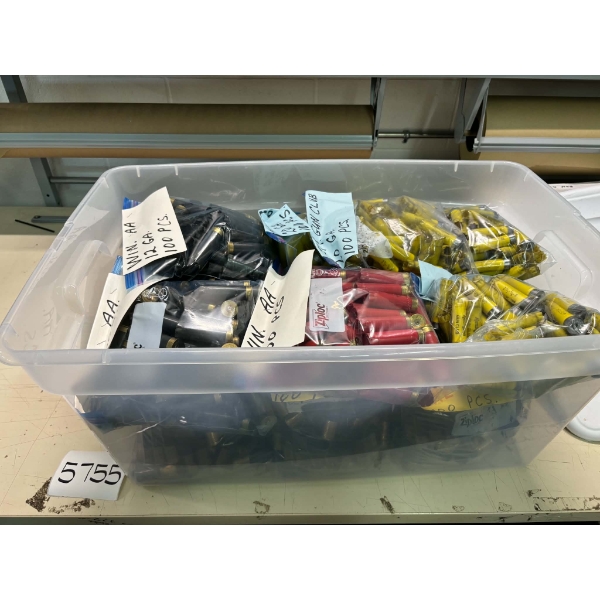 13kg Bin of Assorted Brand 12 Gauge & 20 Gauge Hulls 
