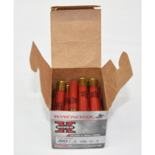 18 Rounds Winchester Super X 410cal. 3" #4 Shot Ammunition