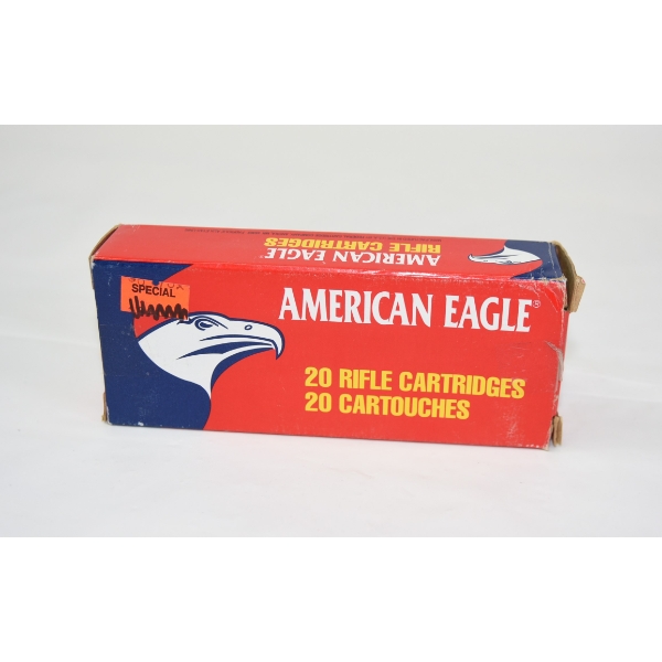 20 Rounds American Eagle 7.62 x 39mm 124gr. Metal Case Bullet Ammunition