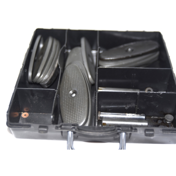 16 M1 Carbine Butt Plates And a Black Plastic Small Parts Organizer 