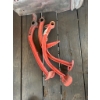 Image 1 : intage Red Cast Tractor Clutch & Brake Pedals, One with Parking Brake Ratchet, Possibly Farmall
