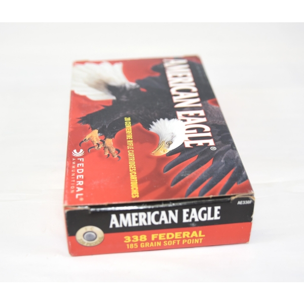 20 Rounds American Eagle 338 Federal 185gr. Ammunition