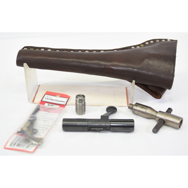 Box Lot Assorted Black Powder Firearm Parts & Other Accessories