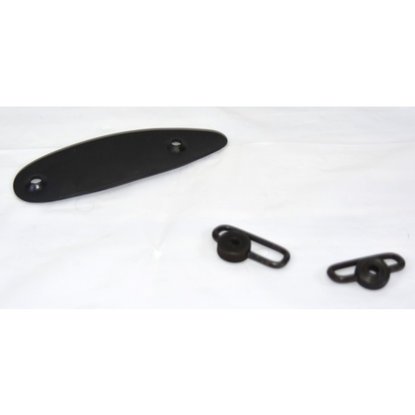 1 Cooey 22 Rifle Steel Butt Plate & 2 Cooey 22 Rifle Swivels