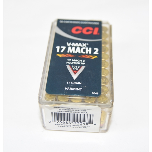 50 Rounds CCI V-Max 17 Mach 2 17gr. Ammunition