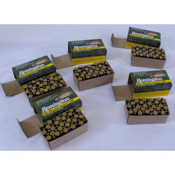 250 Rounds Remington Yellow Jacket .22LR HP Ammunition 