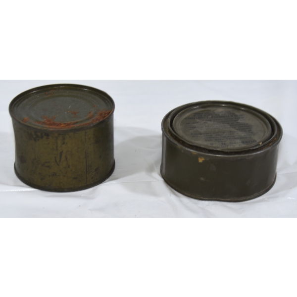 Military Cold Climate Dubbing Tin & Military White Bread Tin Small