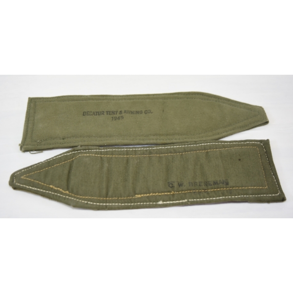 WWII 1945 C.W. Breneman Equipment Shoulder Pads - Set of 2