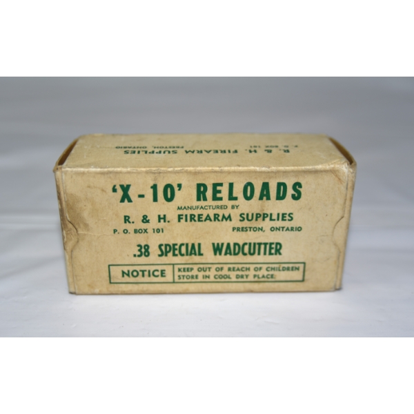 50 Rounds R&H .38 Special Wadcutter Ammunition