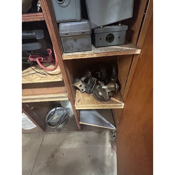 3-Door Plywood Shop Cabinet w/ Contents