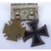 Image 3 : WWI German Iron Cross 2 Piece Mounted Medal Group