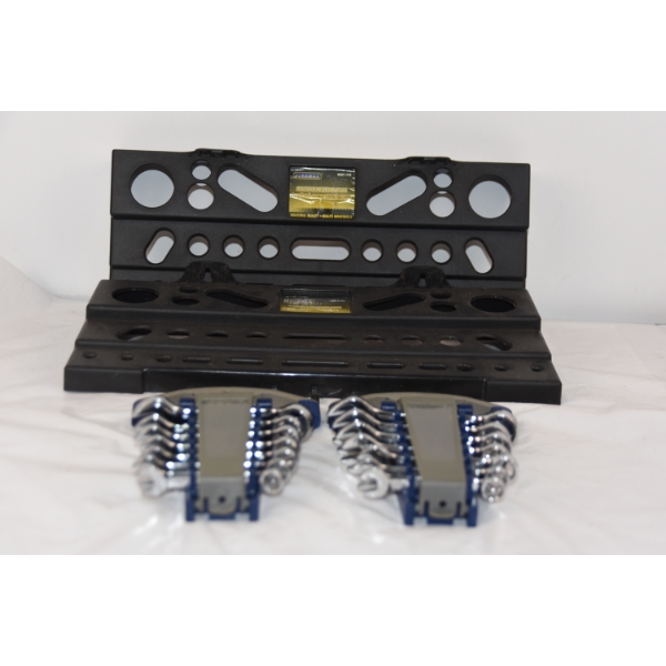 2 Tool Racks & 2 Mastercraft Small Wrench Sets