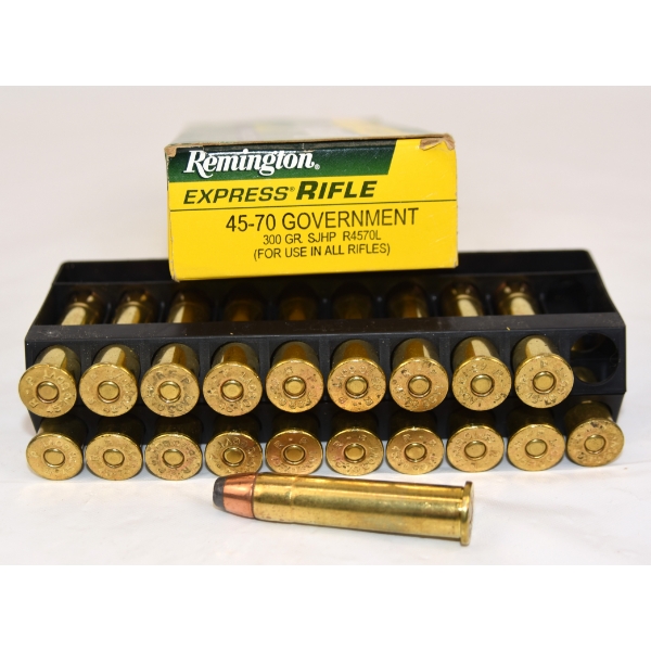 20 Rounds Remington 45-70 GOVT 300gr SJHP Ammunition 