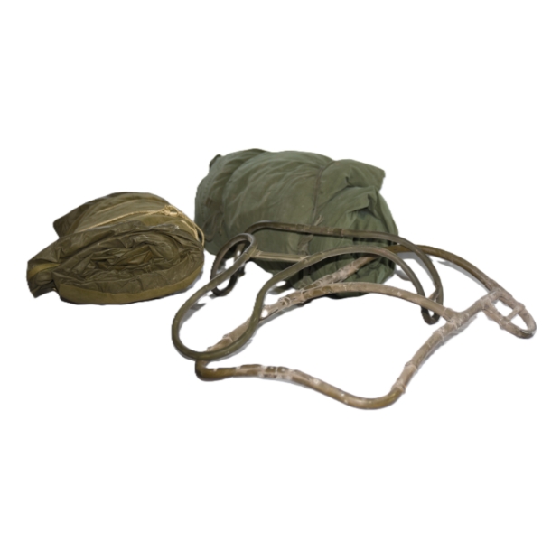 Jump Rucksack External Metal Frame And Two Military  Olive Green Sleeping bags 