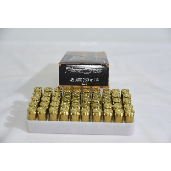 50 Rounds Blazer 45 Auto 230gr FMJ Ammunition 