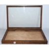 Image 6 : 1 Wood Frame Hinged Glass Display Case & 1 Angled Wood Frame Display Case
