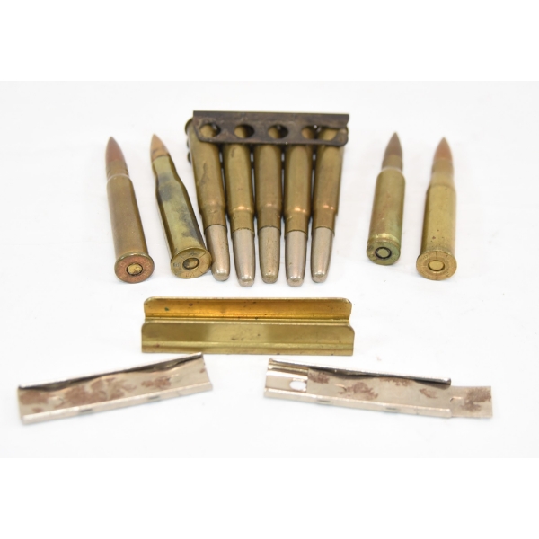 9 Rounds Assorted Caliber Surplus Rifle Ammunition with Stripper Clips