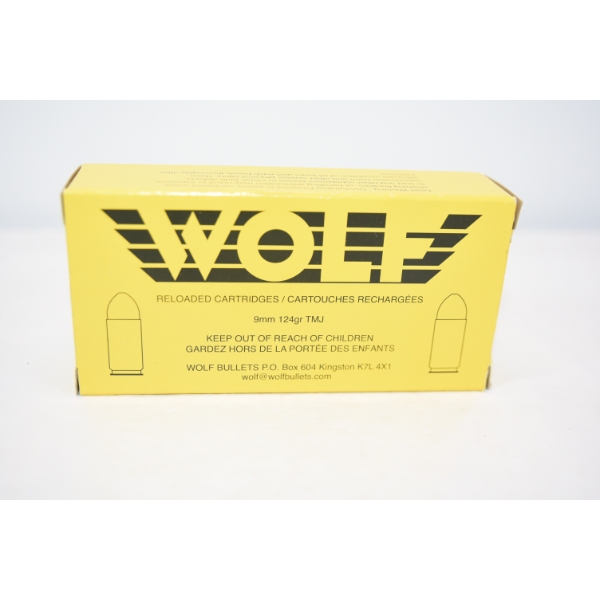 50 Rounds Wolf 9MM Ammunition 