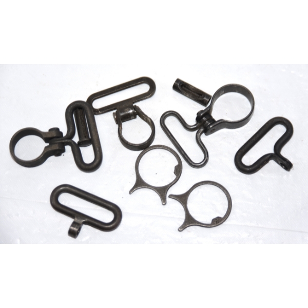 Box Lot Assorted Sling Swivels & Take Down Shotgun Parts