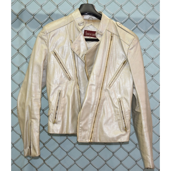 Andre Deleure Tan Leather Jacket & Pant Set 
