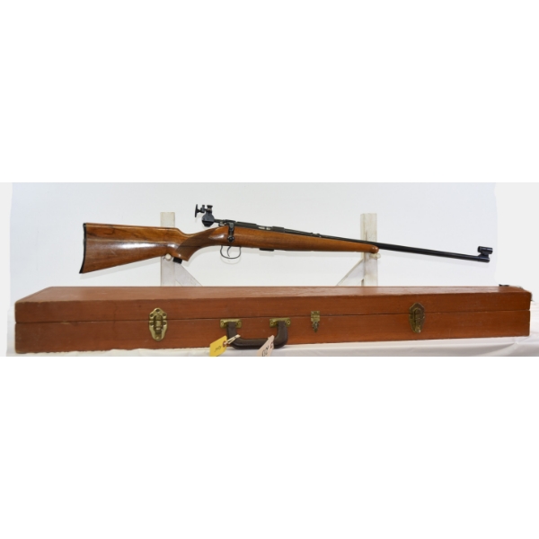 BRNO Model 1 Bolt Action .22 LR Caliber Rifle With Aperture Sights & Custom Wood Case