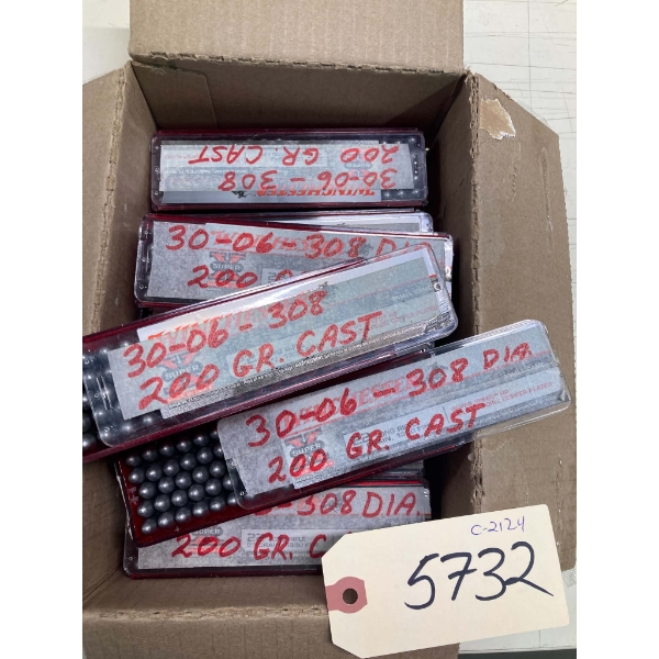 9 KG Box Of 30-06 & 308  Caliber 200 Grain Cast Reloading Bullets