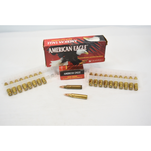 40 Rounds American Eagle 223 Rem Ammunition 