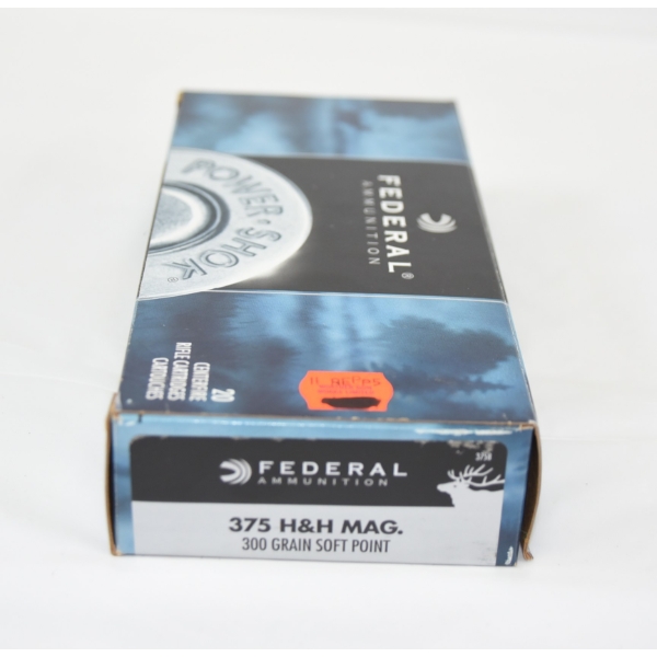 20 Rounds Federal Power Shok 375 H&H Mag. 270gr. SP Ammunition